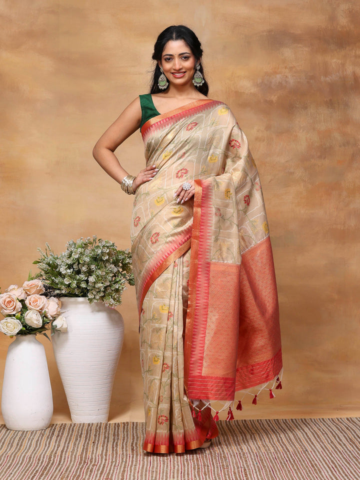 Woven Design Tussar Silk Saree