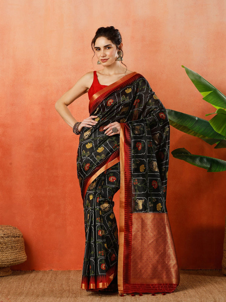 Woven Design Tussar Silk Saree