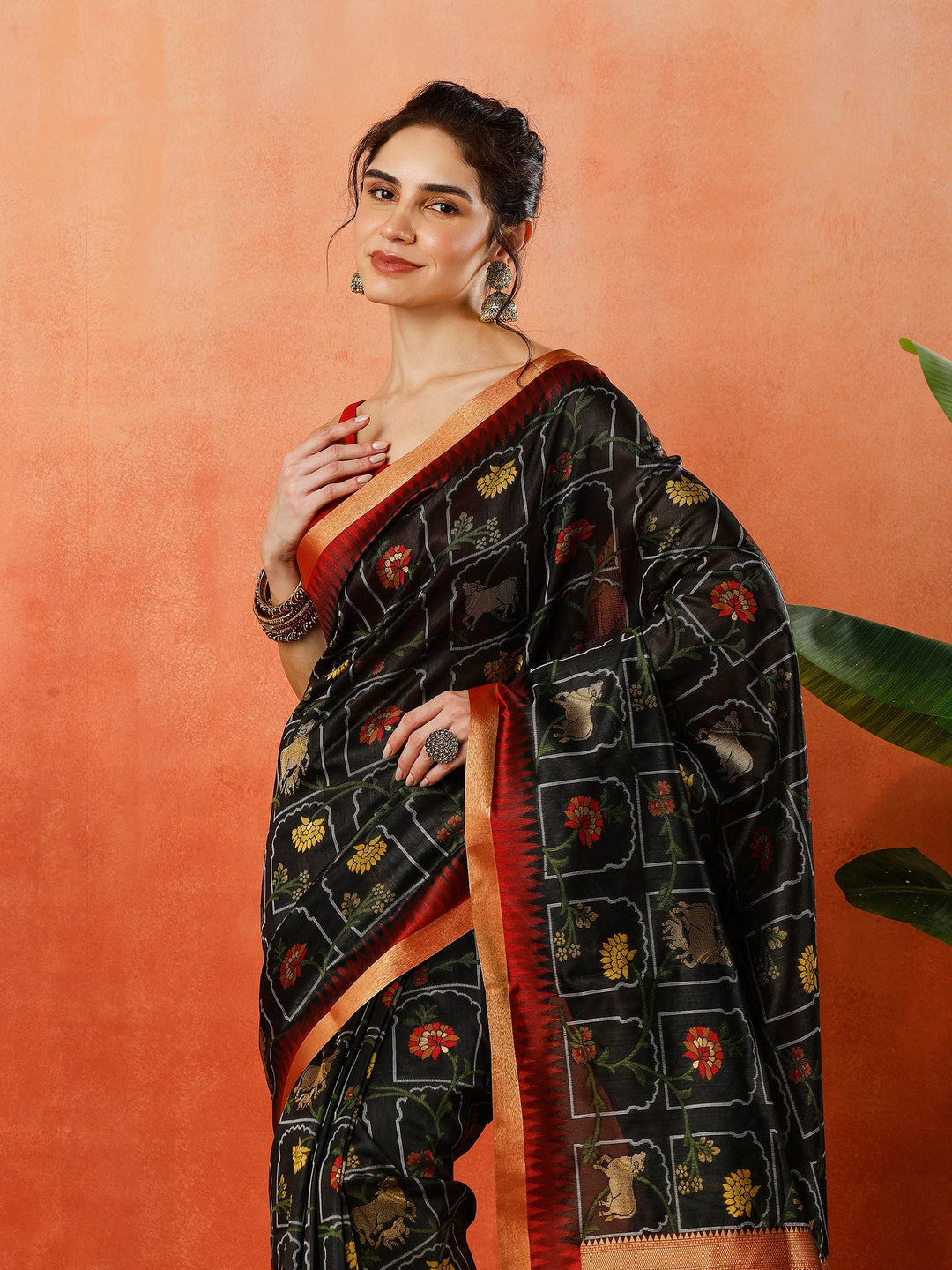 Woven Design Tussar Silk Saree