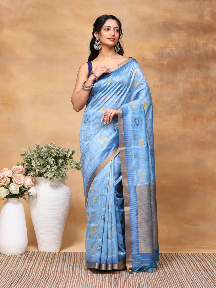 Woven Design Tussar Silk Saree