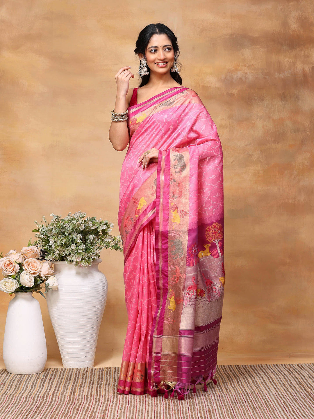 Woven Design Tussar Silk Saree