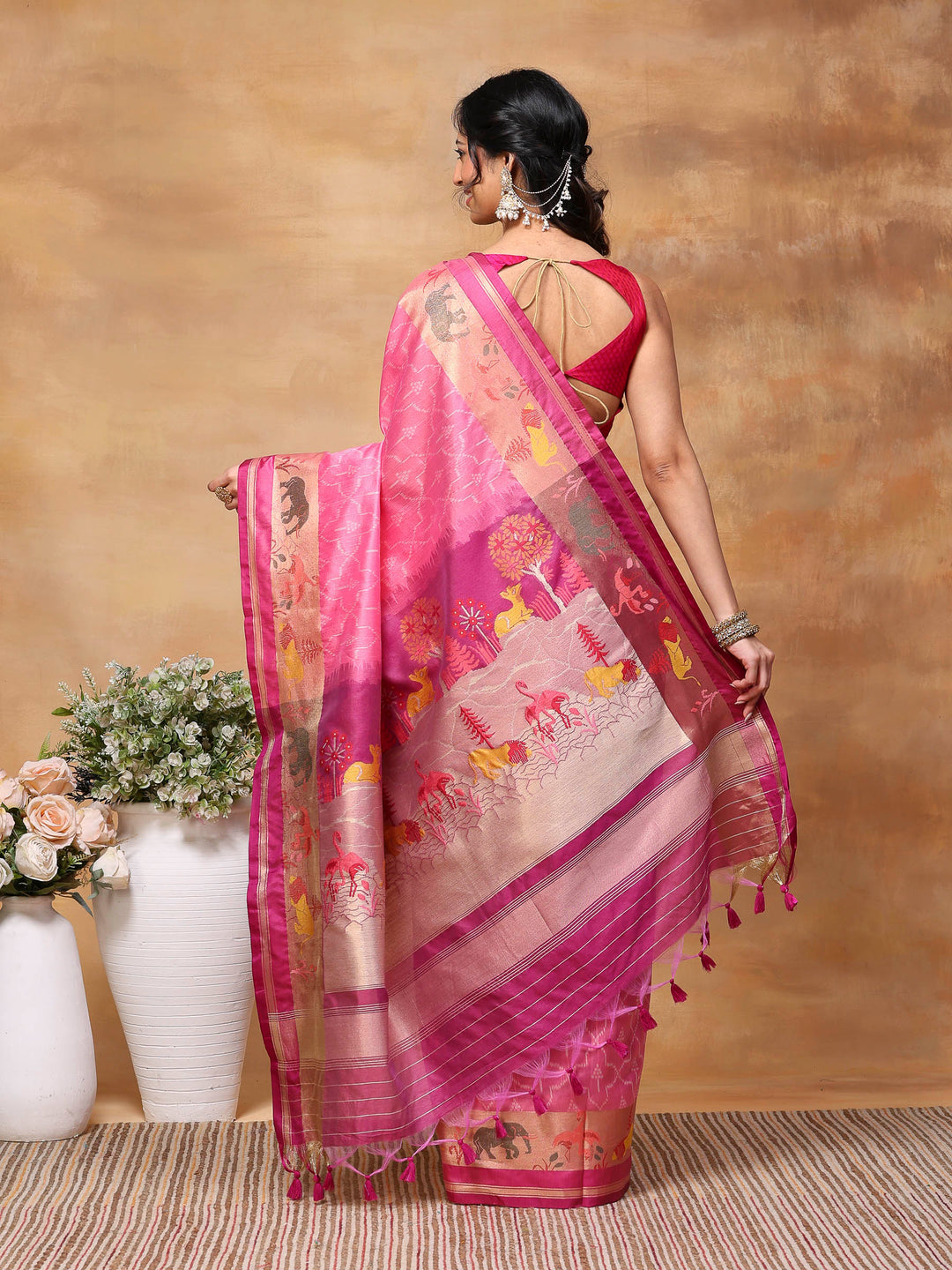 Woven Design Tussar Silk Saree