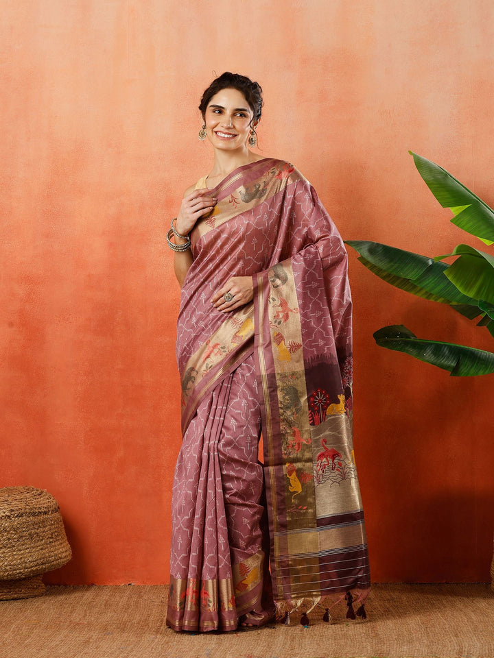 Woven Design Tussar Silk Saree