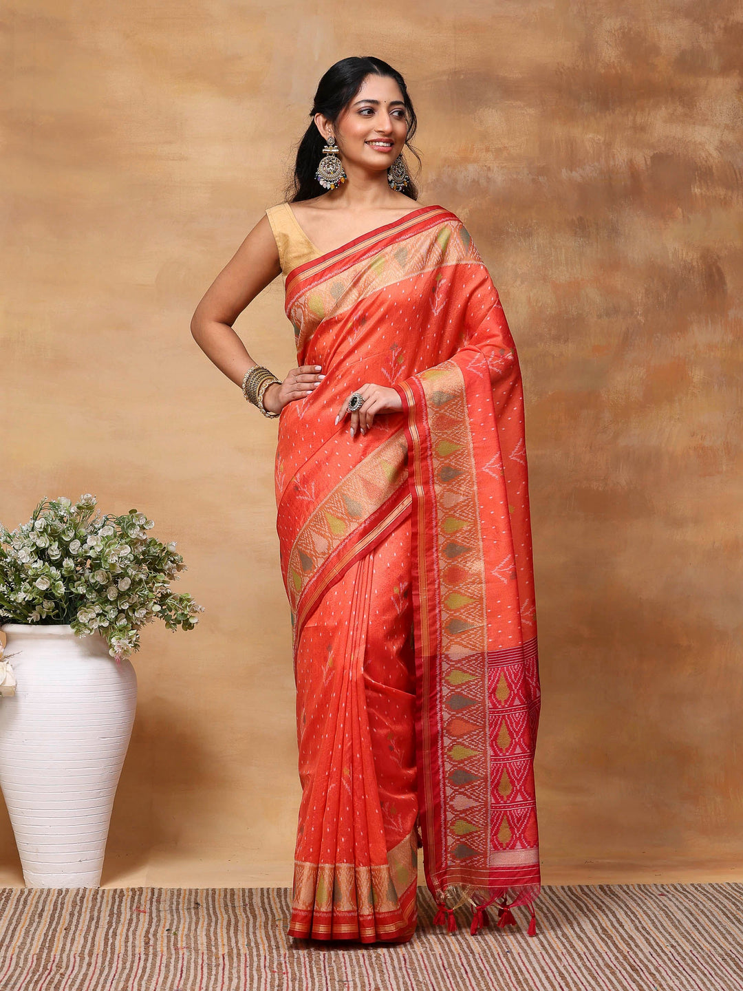 Woven Design Tussar Silk Saree