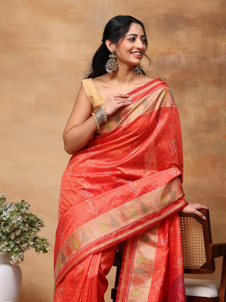Woven Design Tussar Silk Saree