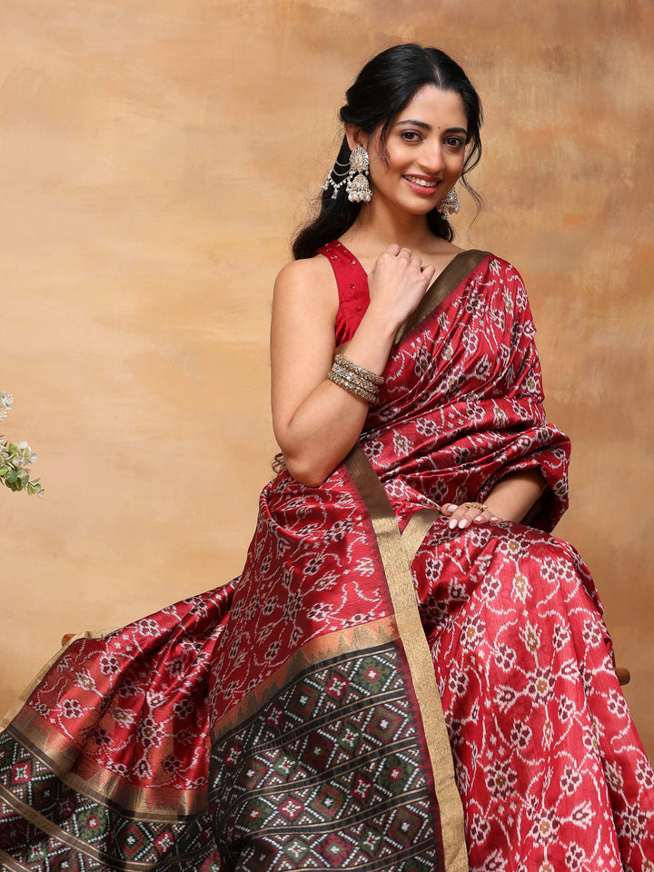 Woven Design Tussar Silk Saree