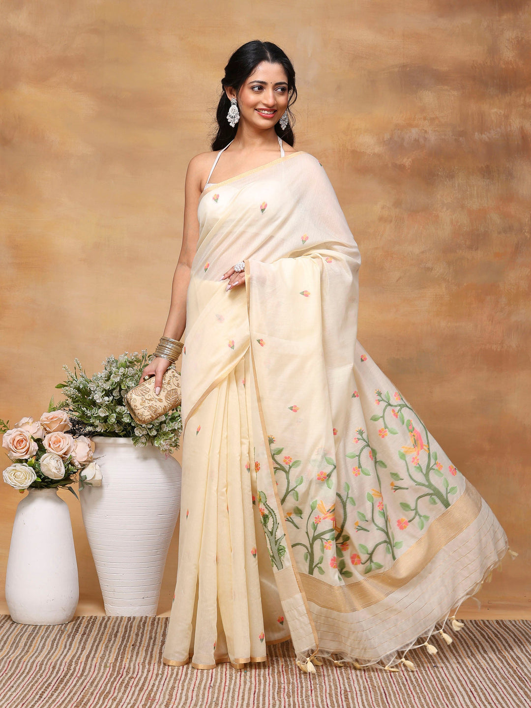Woven Design Tussar Silk Saree