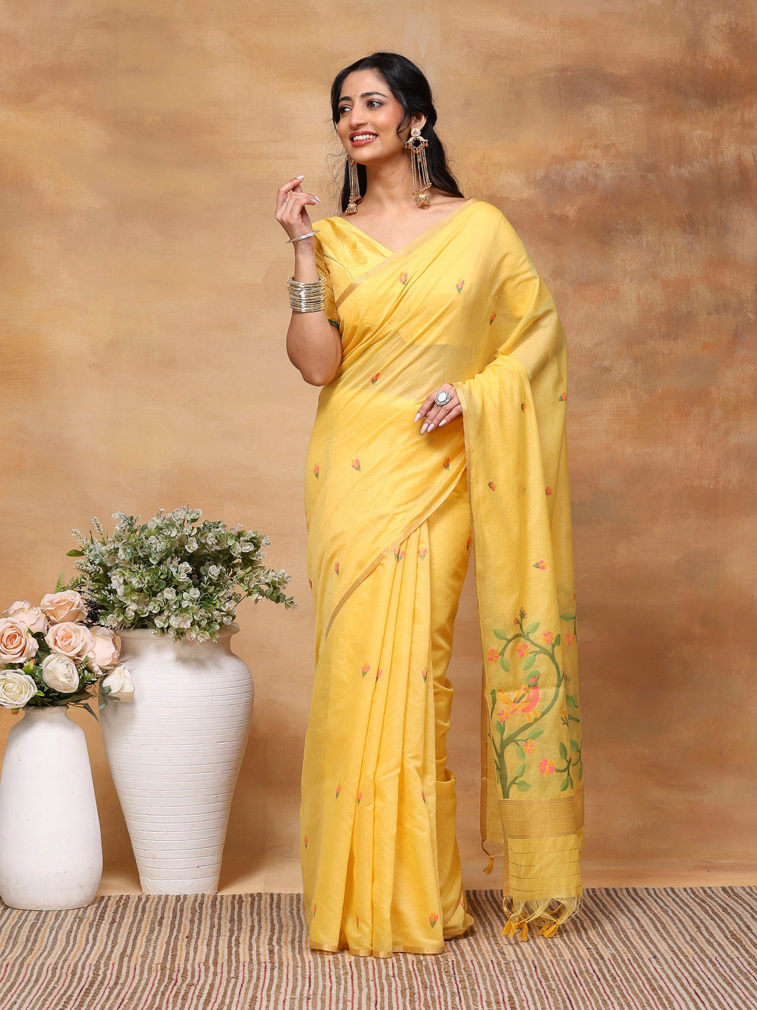 Woven Design Tussar Silk Saree