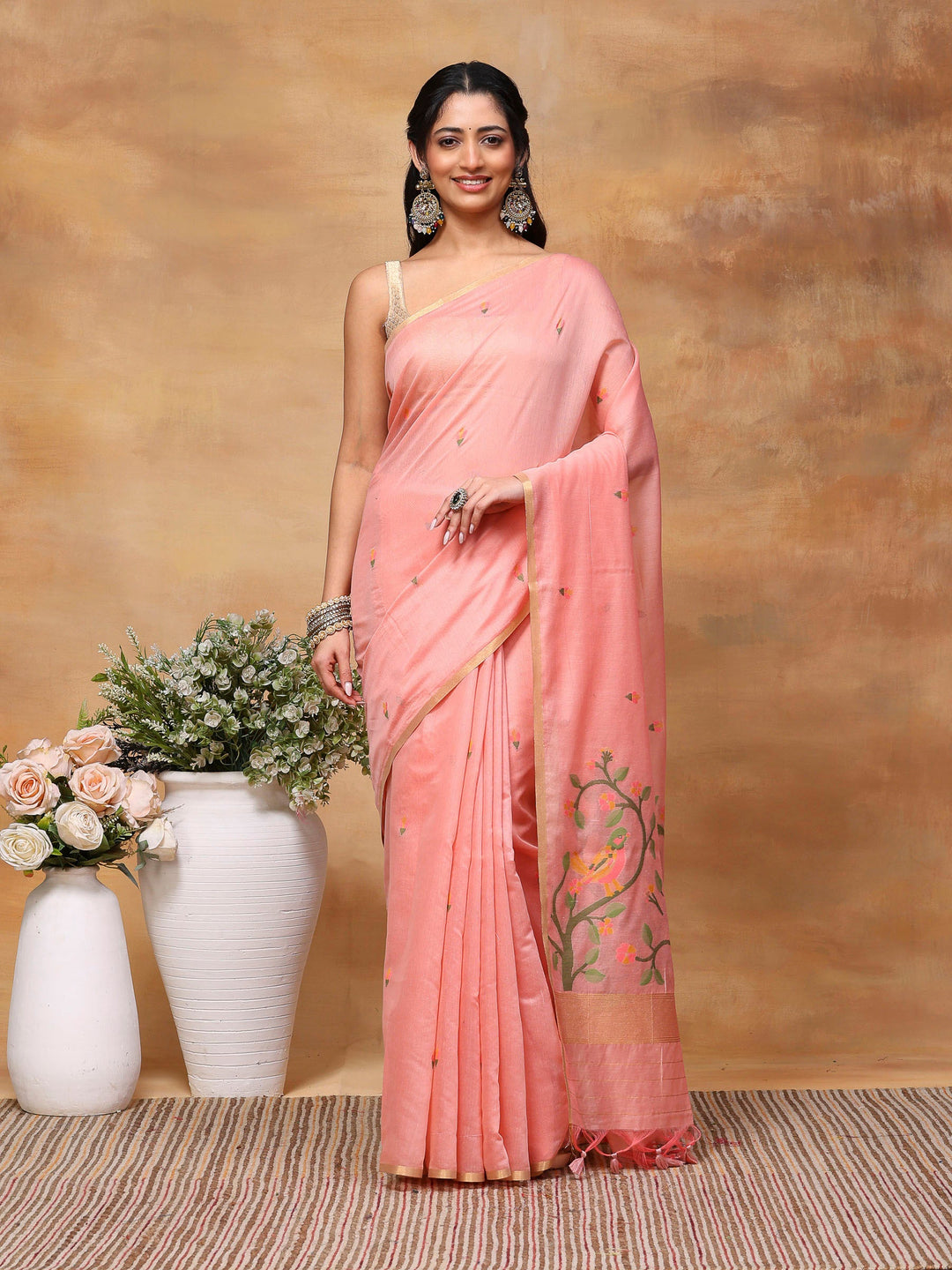 Woven Design Tussar Silk Saree