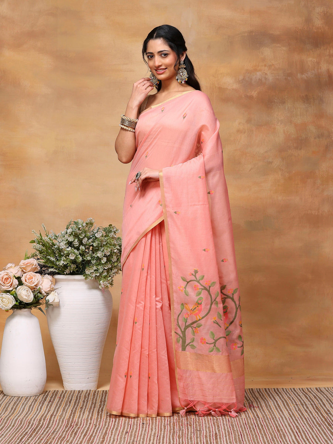 Woven Design Tussar Silk Saree