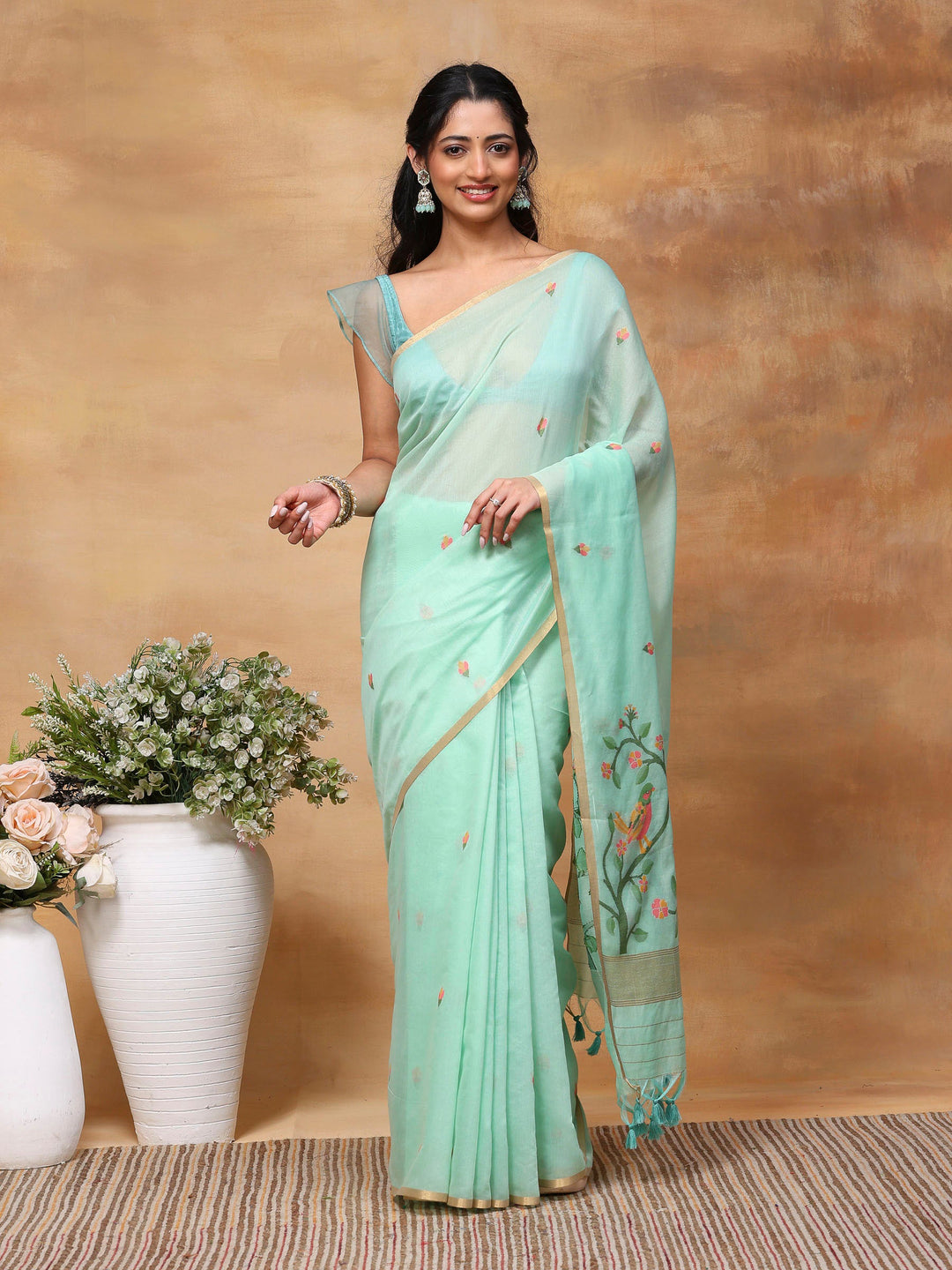 Woven Design Tussar Silk Saree