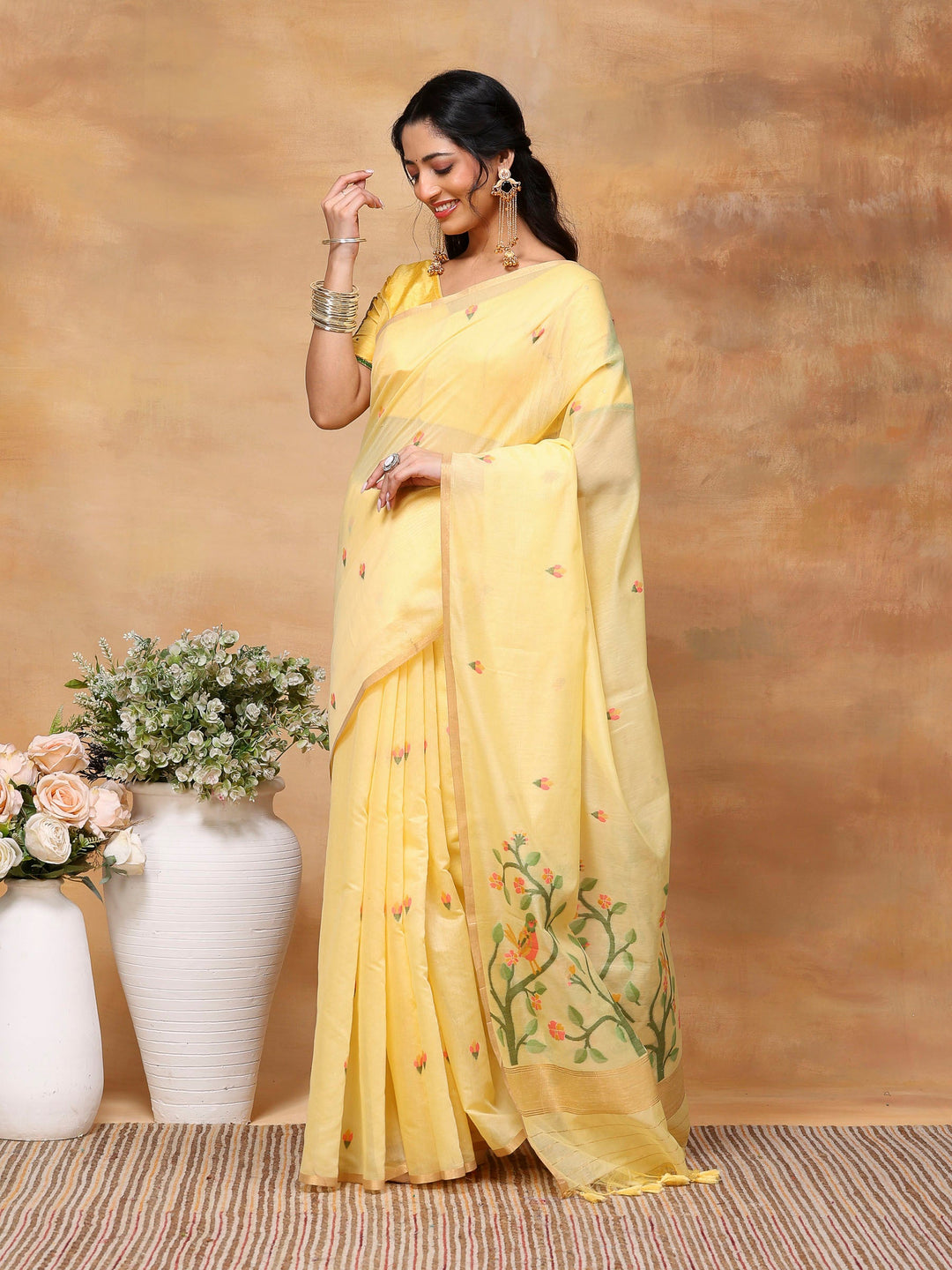 Woven Design Tussar Silk Saree