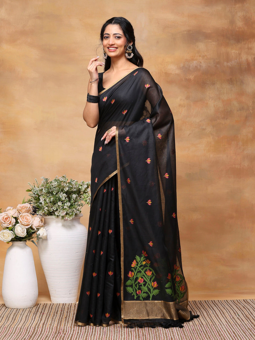 Woven Design Tussar Silk Saree