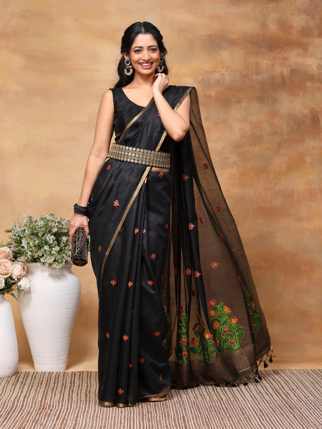 Woven Design Tussar Silk Saree