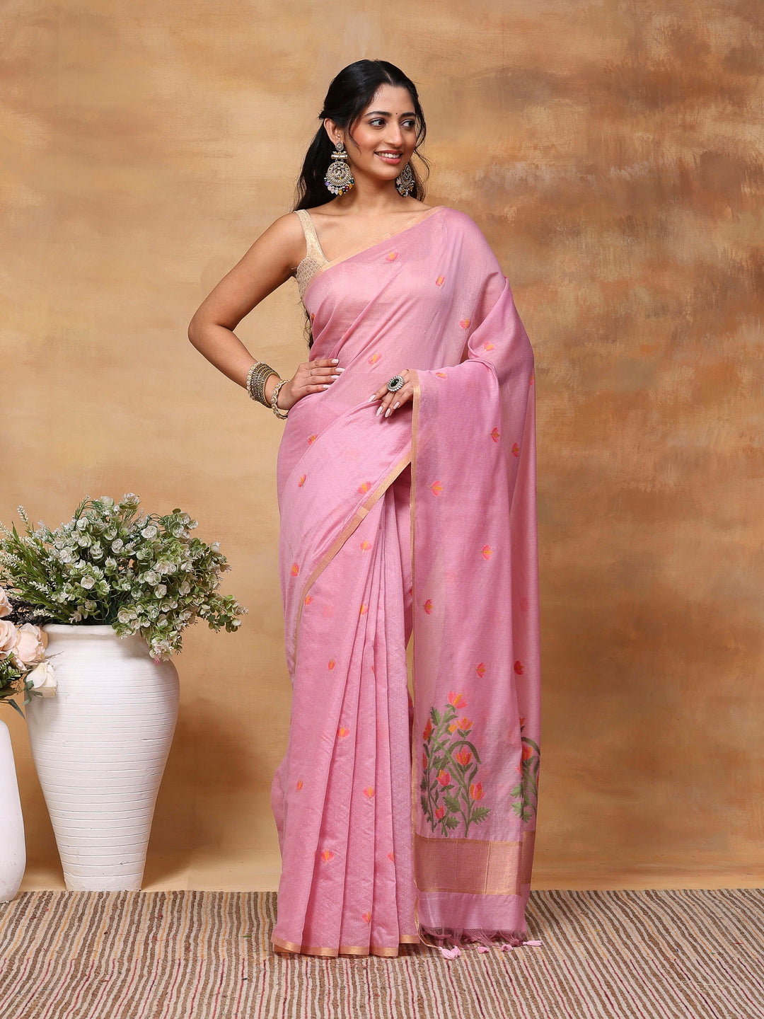 Woven Design Tussar Silk Saree