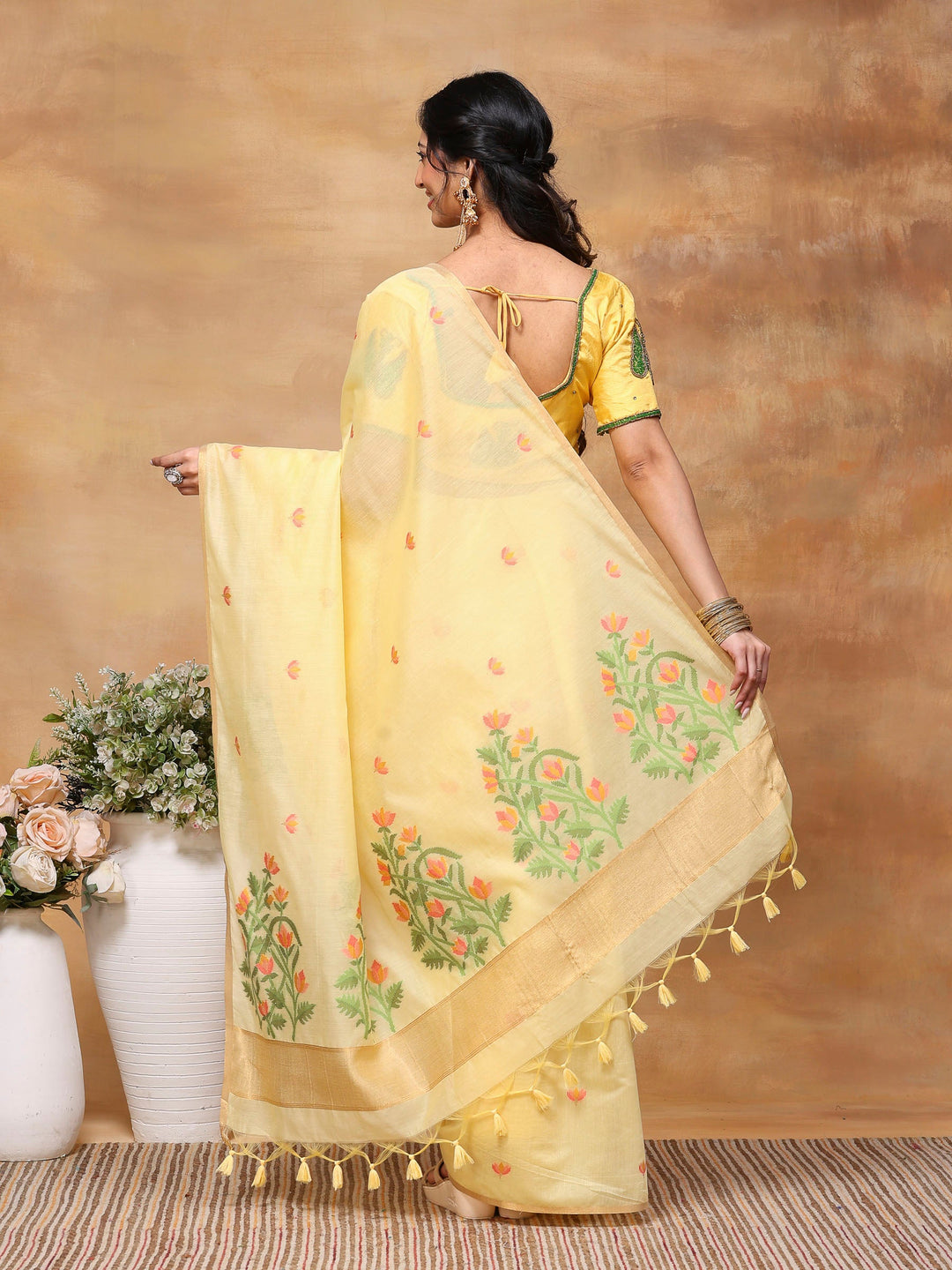 Woven Design Tussar Silk Saree