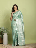 Green Woven Design Art Silk Saree