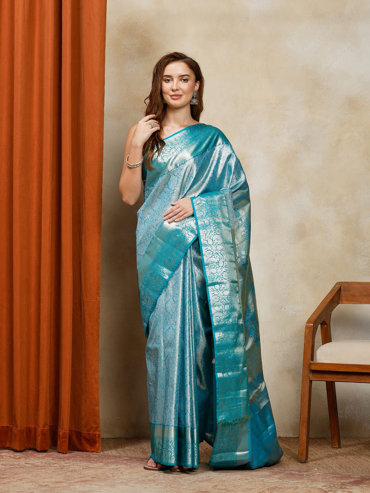 Firozee Woven Design Art Silk Saree