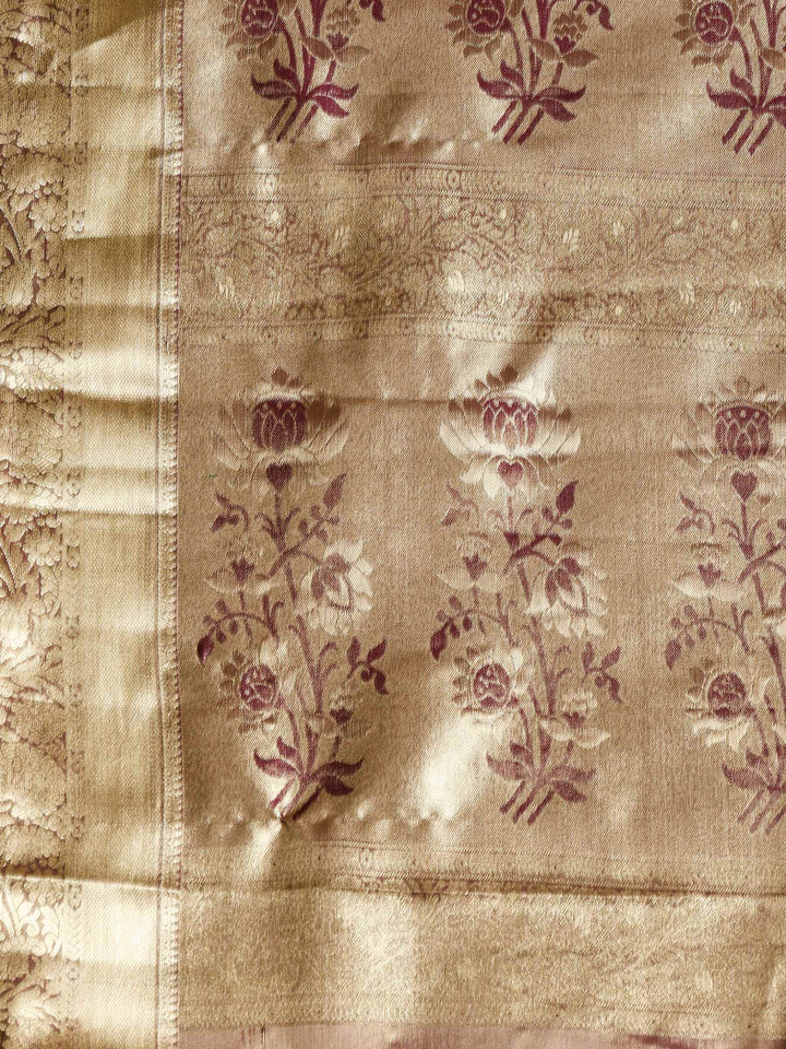Onion Pink Kalamkari Woven Design Art Silk Saree