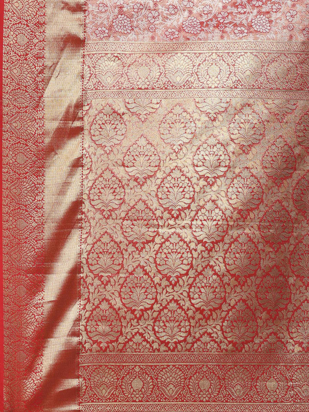 Rust Kalamkari Woven Design Art Silk Saree