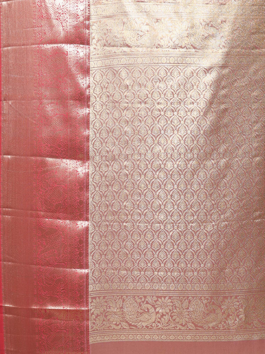Pink-Lavender Woven Design Art Silk Saree