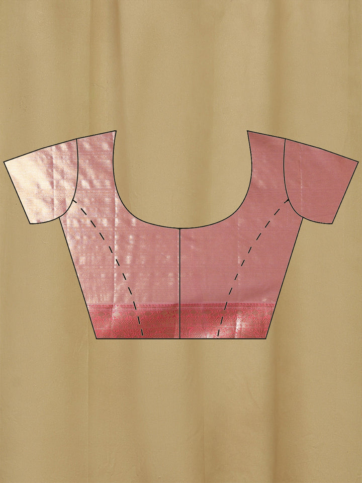 Pink-Lavender Woven Design Art Silk Saree