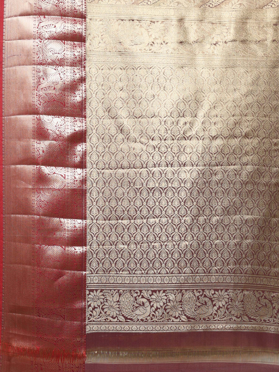 Wine Woven Design Art Silk Saree