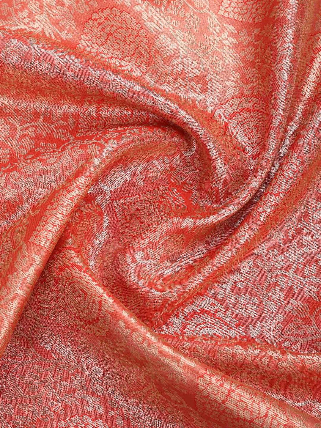 Rust Kalamkari Woven Design Art Silk Saree