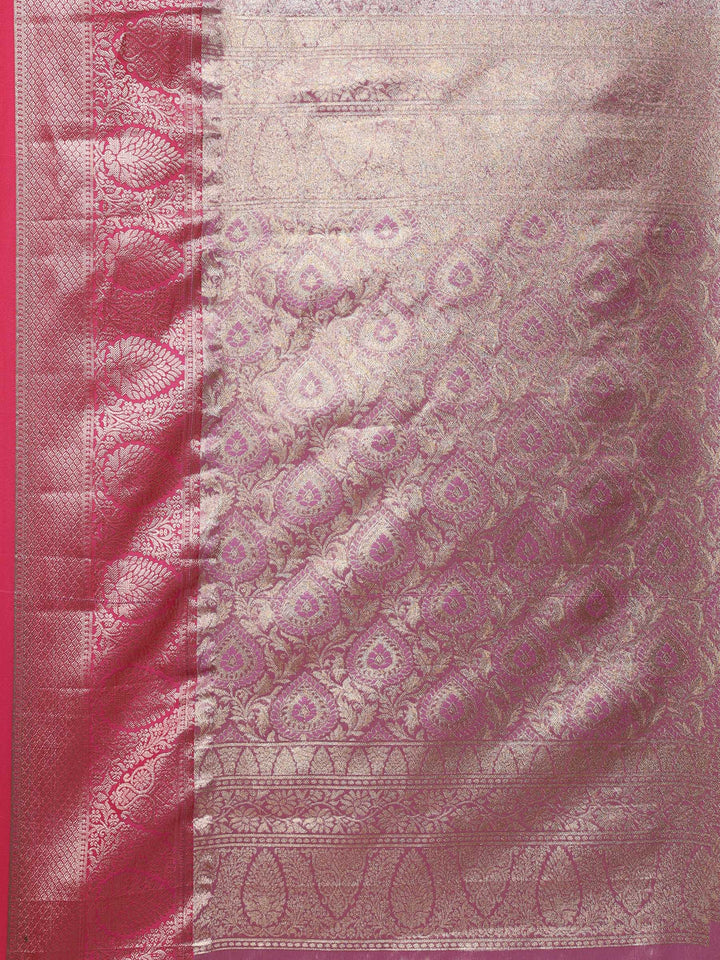 Lavender Kalamkari Woven Design Art Silk Saree