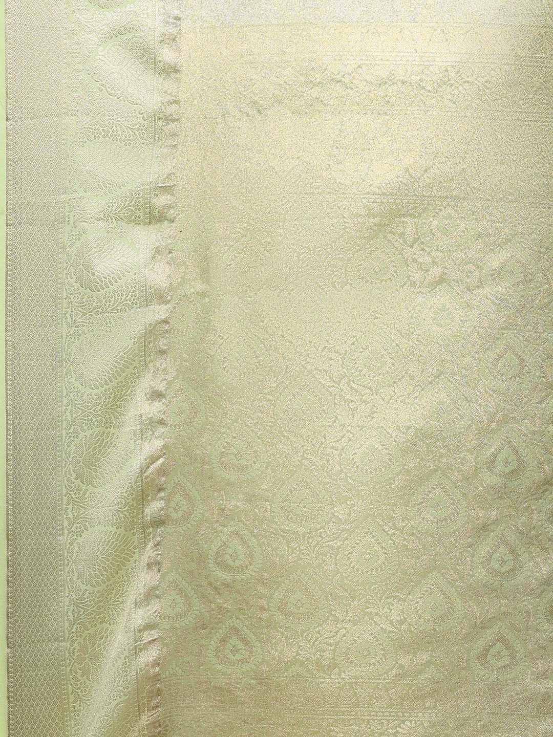 Pista Green Kalamkari Woven Design Art Silk Saree