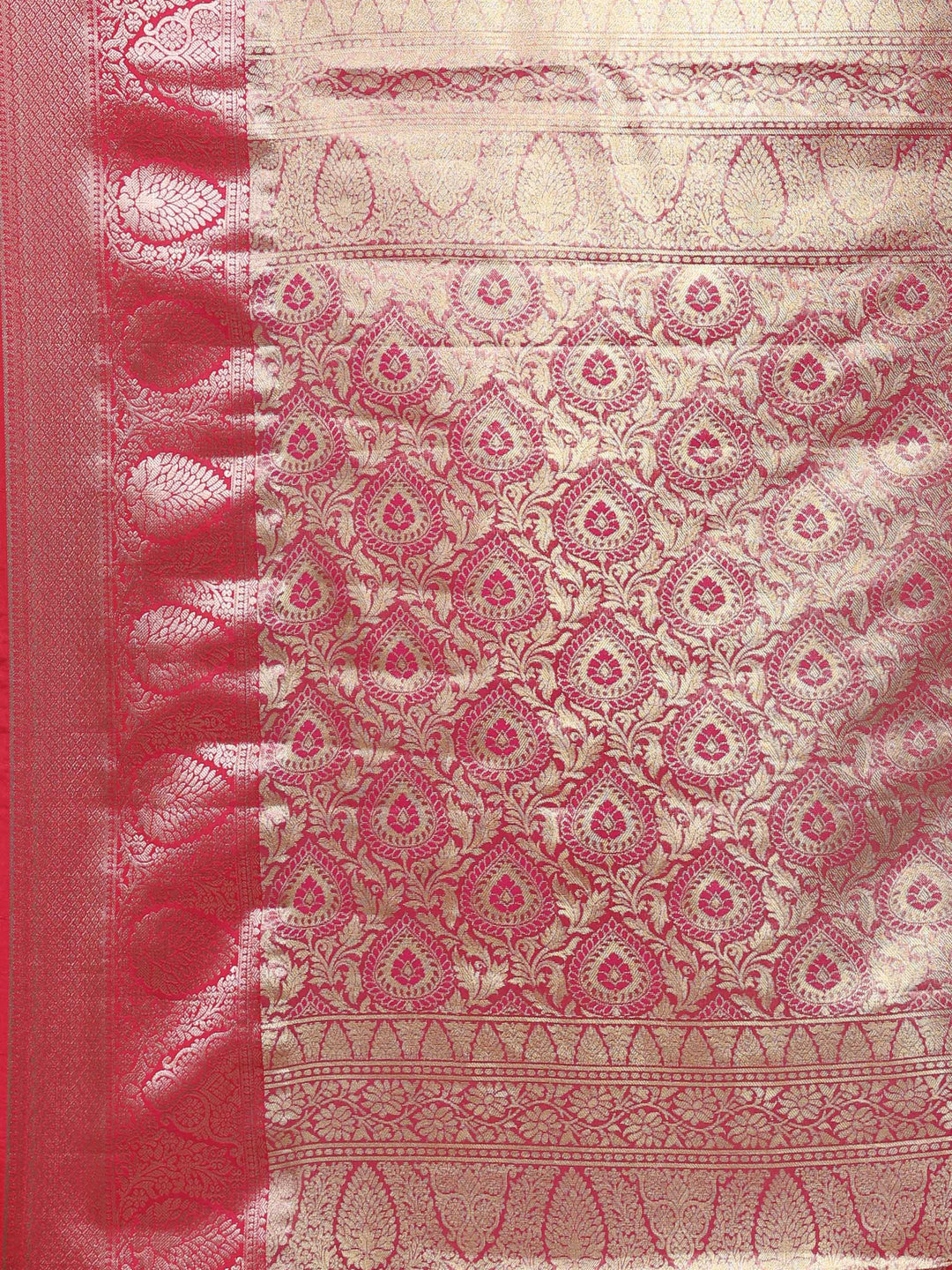 Rani Kalamkari Woven Design Art Silk Saree