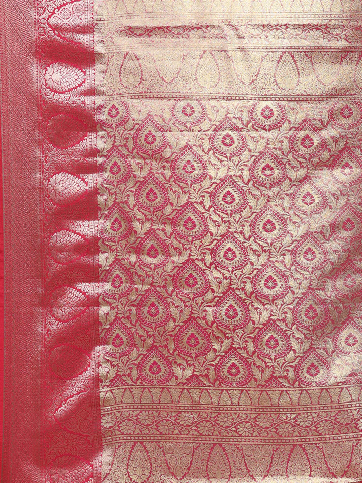 Rani Kalamkari Woven Design Art Silk Saree