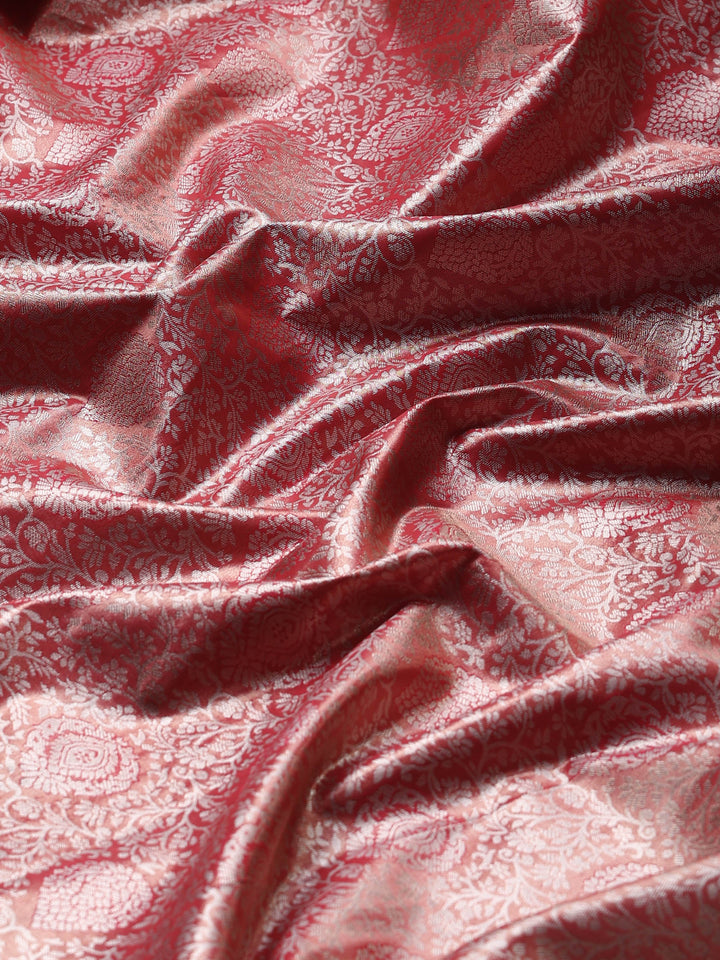 Rust Kalamkari Woven Design Art Silk Saree