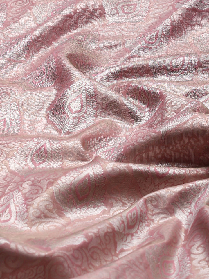Dusty Pink Kalamkari Woven Design Art Silk Saree