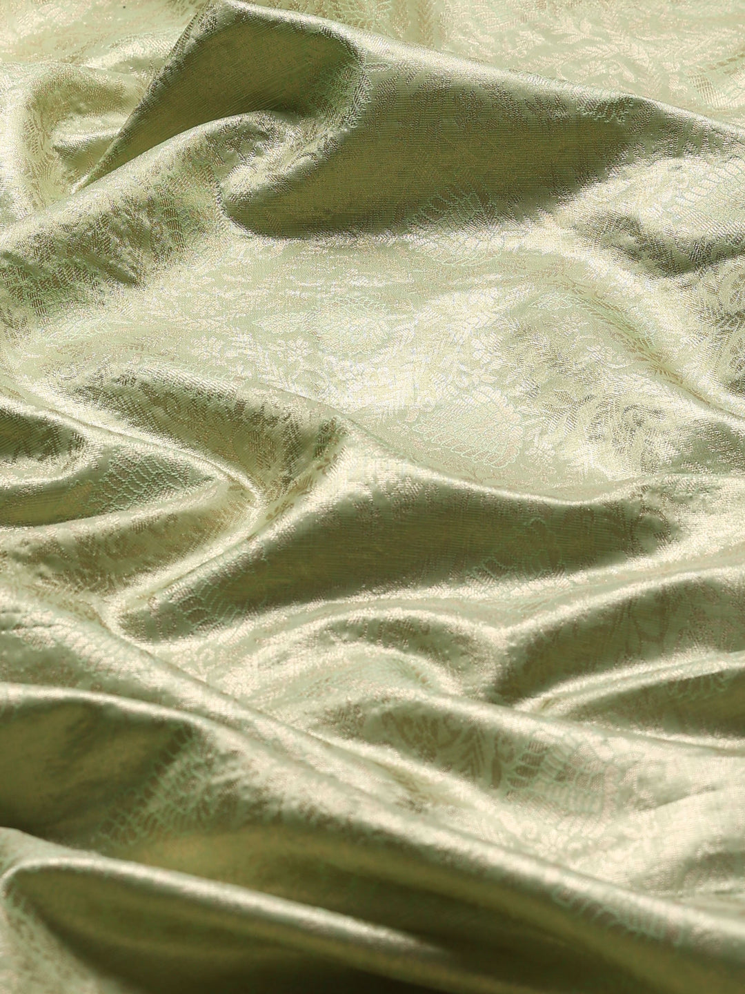Pista Green Kalamkari Woven Design Art Silk Saree