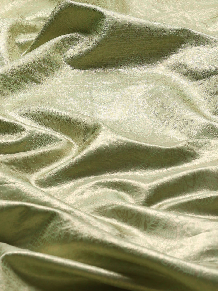 Pista Green Kalamkari Woven Design Art Silk Saree