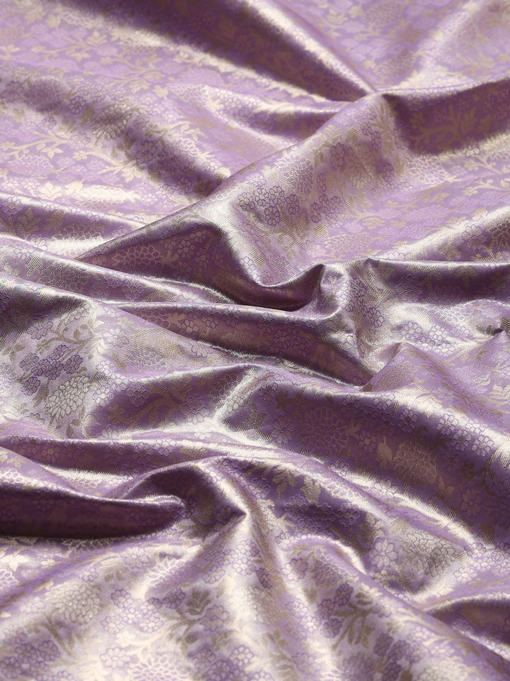 Lavender Kalamkari Woven Design Art Silk Saree