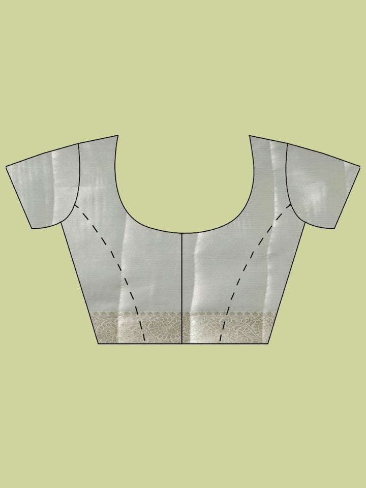 Grey Woven Design Art Silk Saree