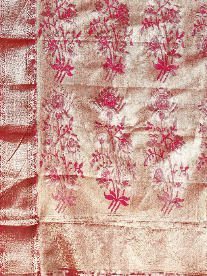 Rani Kalamkari Woven Design Art Silk Saree