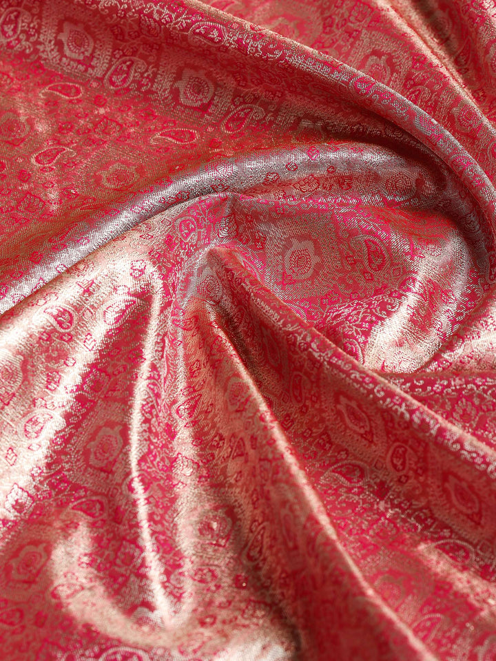 Rani Kalamkari Woven Design Art Silk Saree