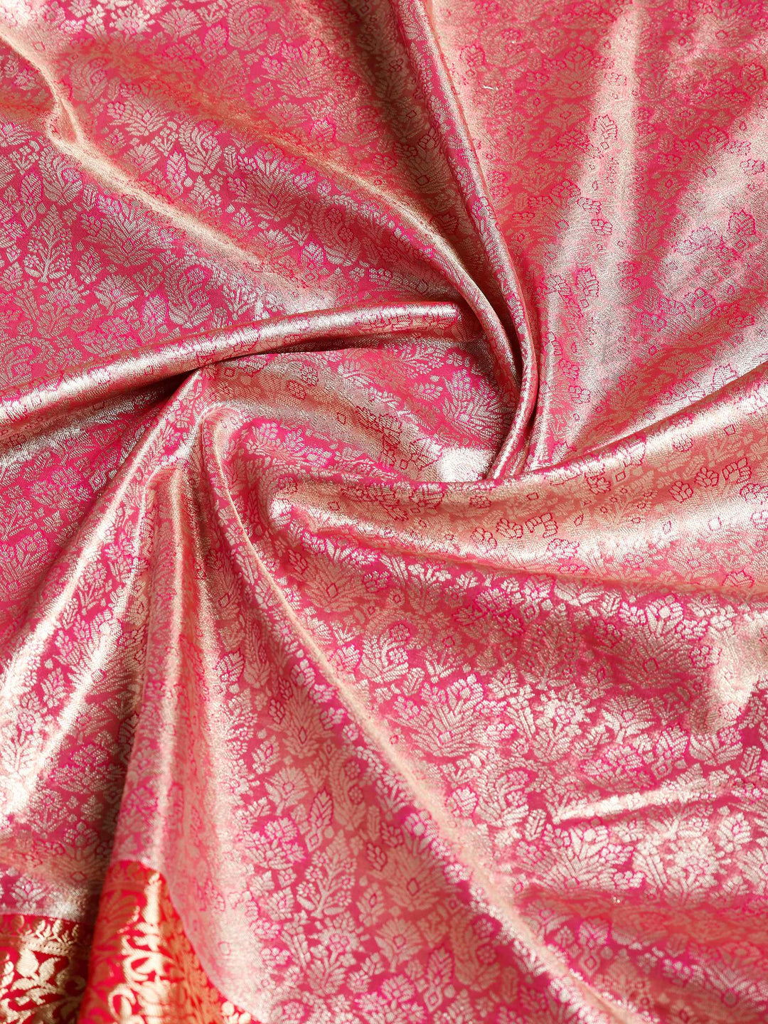 Pink Kalamkari Woven Design Art Silk Saree