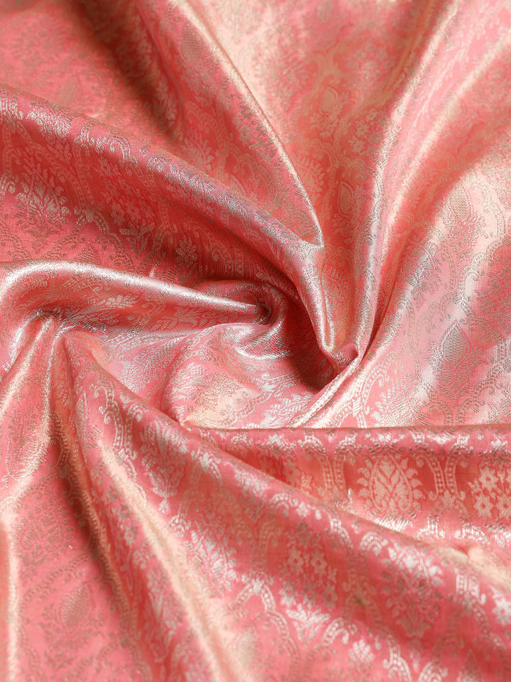 Pink Kalamkari Woven Design Art Silk Saree