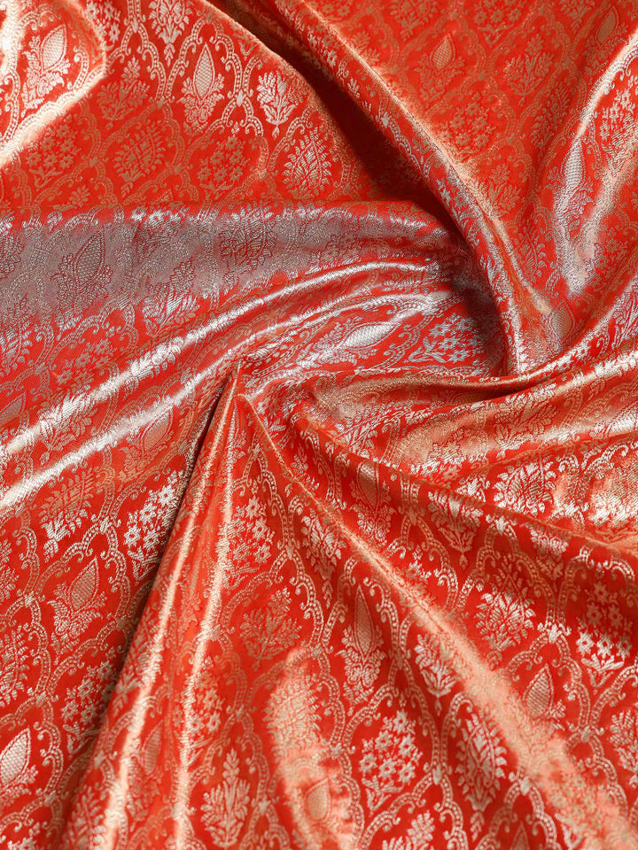 Rust Kalamkari Woven Design Art Silk Saree