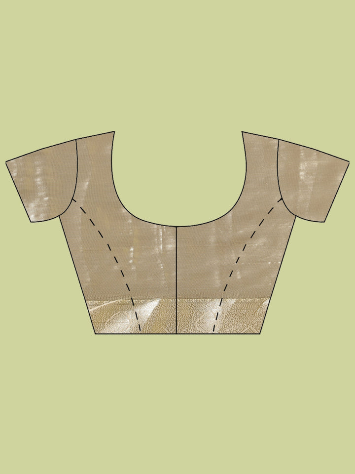 Beige Woven Design Art Silk Saree
