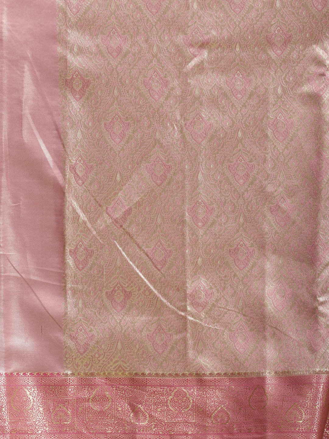 Pink Kalamkari Woven Design Art Silk Saree