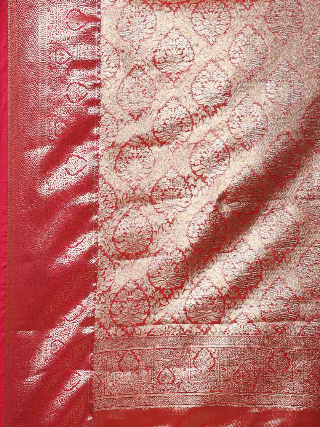 Rust Kalamkari Woven Design Art Silk Saree