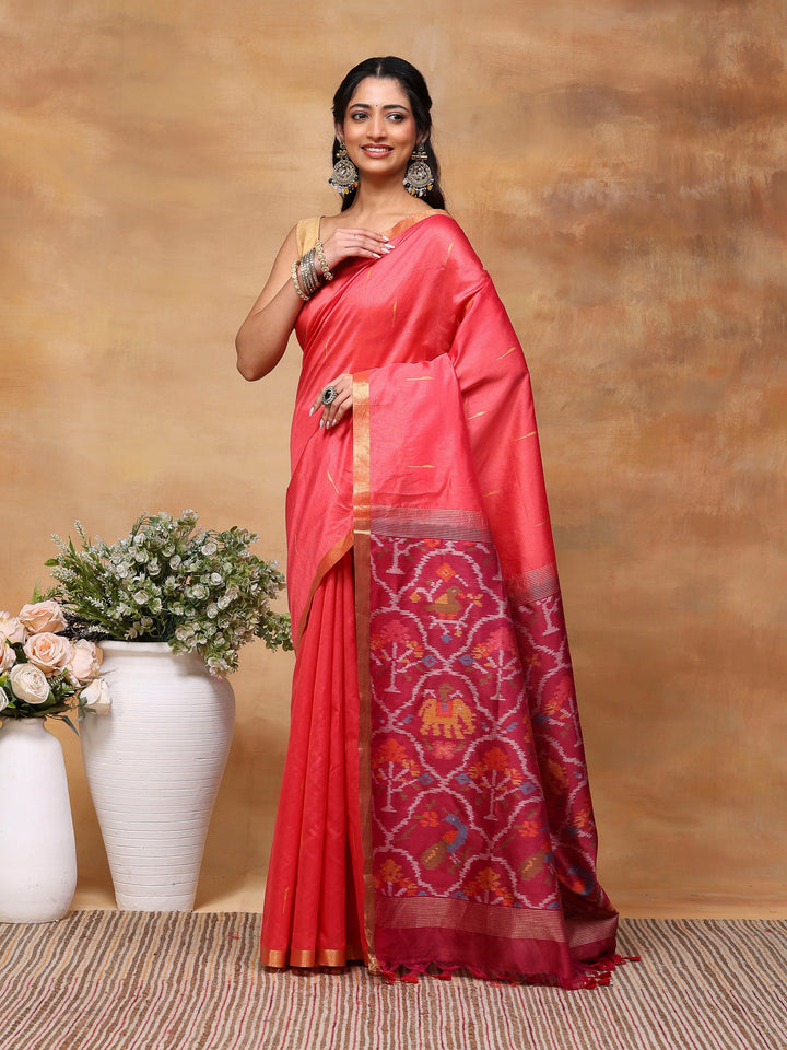 Woven Design Tussar Silk Saree