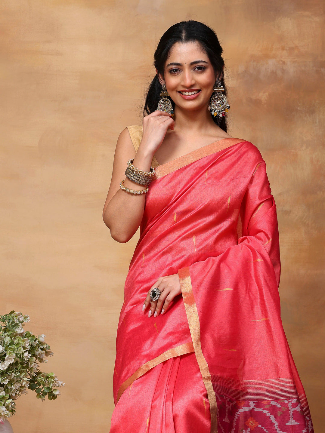 Woven Design Tussar Silk Saree