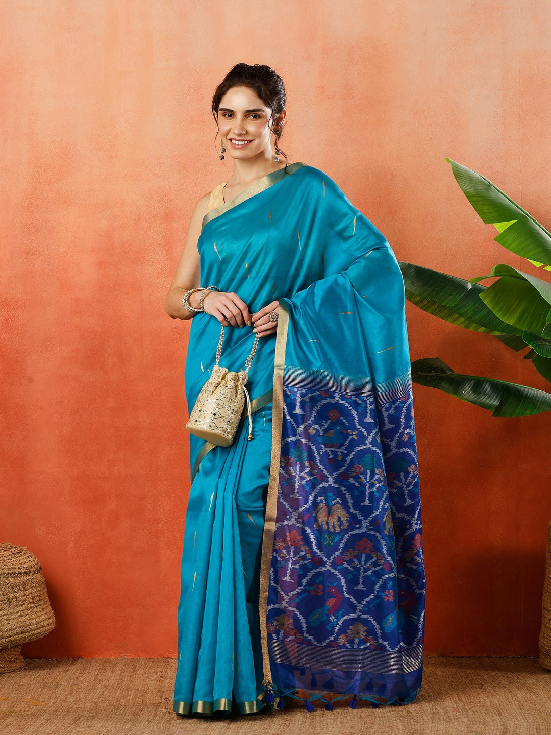 Woven Design Tussar Silk Saree