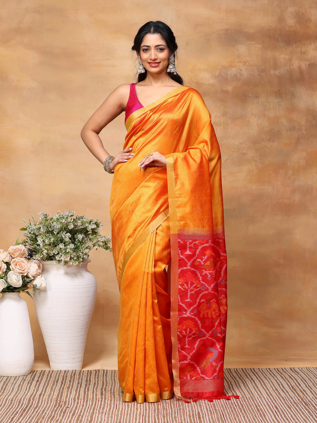 Woven Design Tussar Silk Saree